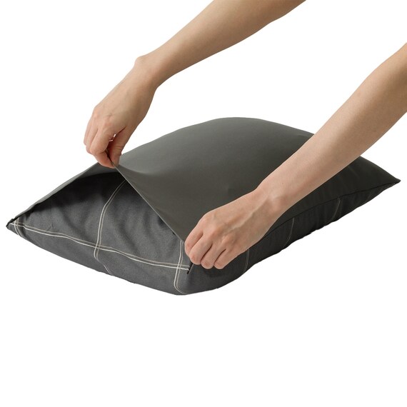 カバー付き 布団セット 4点 (S2505 シングル グレーウィンドウペン) 22枚目画像