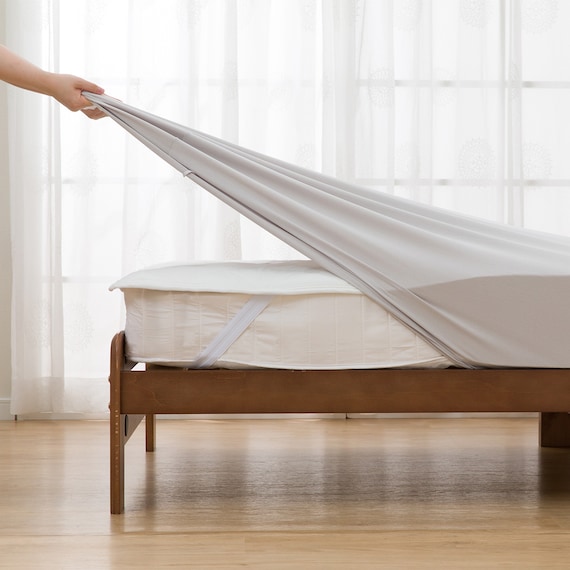 除湿・防ダニマットレスプロテクター&のびのびマルチすっぽりシーツ3点セット セミダブル(M2401 GY SD) 10枚目画像