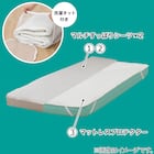 除湿・防ダニマットレスプロテクター&のびのびマルチすっぽりシーツ3点セット ダブル(M2401 GY D) 7枚目画像