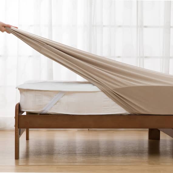 除湿・防ダニマットレスプロテクター&のびのびマルチすっぽりシーツ3点セット ダブル(M2401 MO D) 10枚目画像