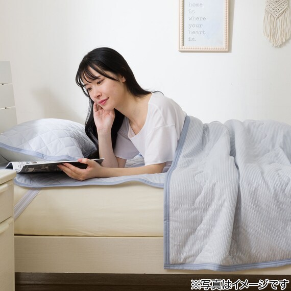 敷パッド ダブル(Nクール S2502 ブルー ) 9枚目画像