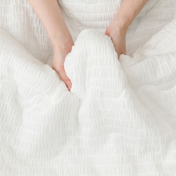 くしゅくしゅ 肌布団 シングル(Nクール S25 ホワイト) 9枚目画像