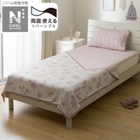 両面使える ひんやりケット シングル(NクールWSP S2511 ハナ ローズ)