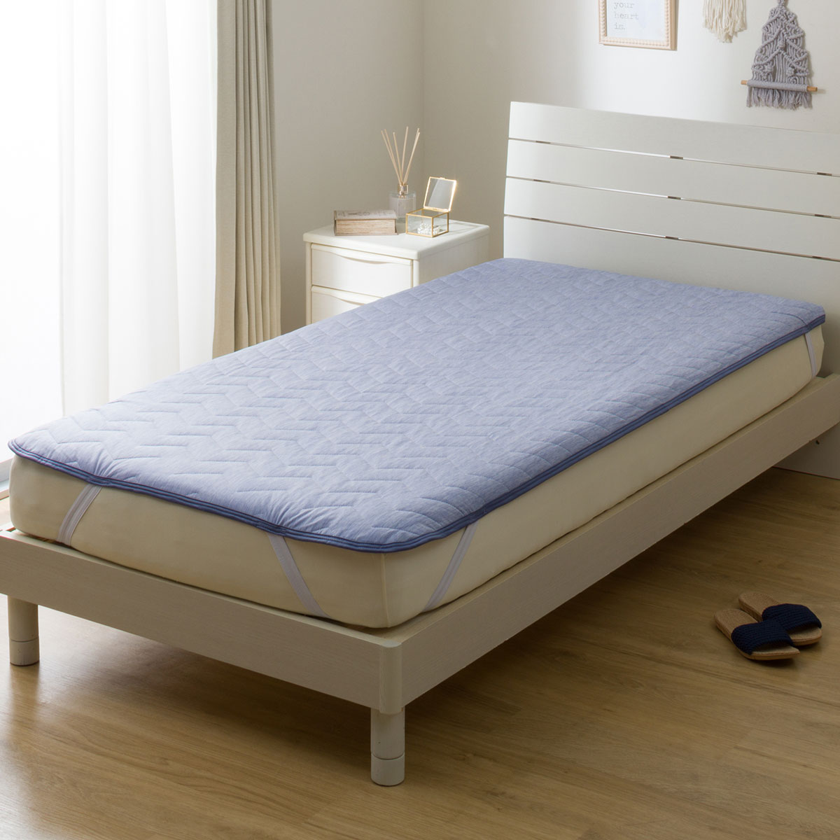 2点セット】両面使える 敷パッド+ ピローパッド(NクールWSP S2512 NV S