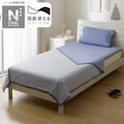 両面使える ひんやりケット シングル(NクールWSP S2512 ネイビーブルー) 1枚目画像