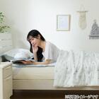 【3点セット】両面使える 敷パッド+肌布団+ピローパッド(Nクール S25 ドット S) 3枚目画像