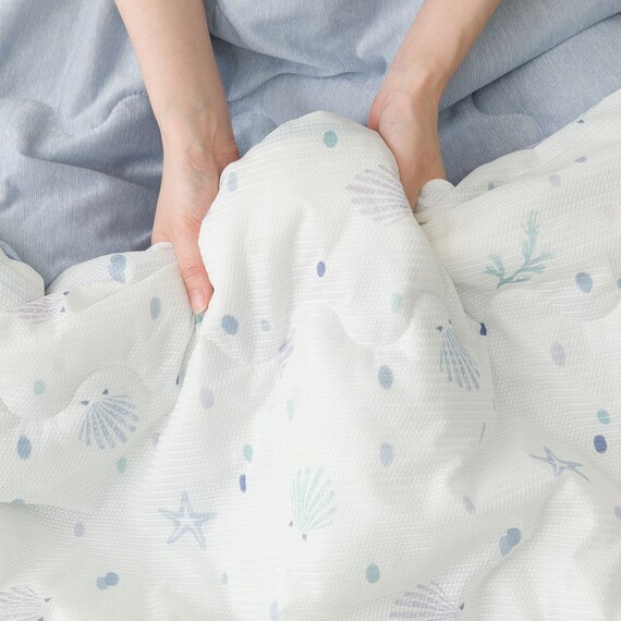 【3点セット】両面使える 敷パッド+肌布団+ピローパッド(Nクール S25 ドット S) 16枚目画像