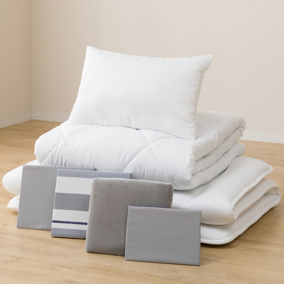 Nウォーム毛布付き 寝具7点セット シングル(D1 グレー) | ニトリネット