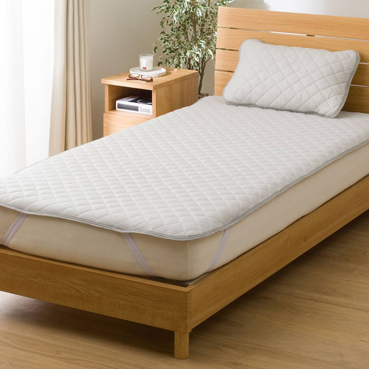 【新品未使用・タグ付】room306contemporary  ワイドハット 敷きパッド セミダブル(ドライワッフル SD S2511) | ニトリネット