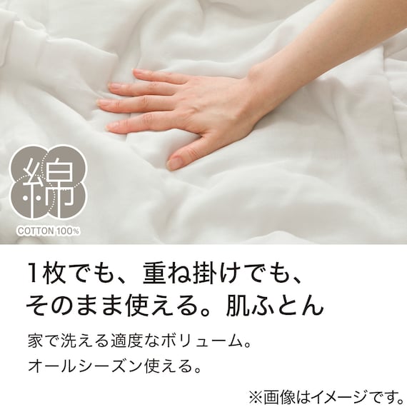 肌布団 シングル(Cガーゼ S GY T05) 2枚目画像