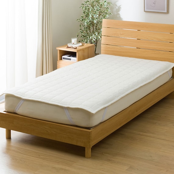 敷きパッド クイーン(Fリネンコン Q WH S2519) 9枚目画像