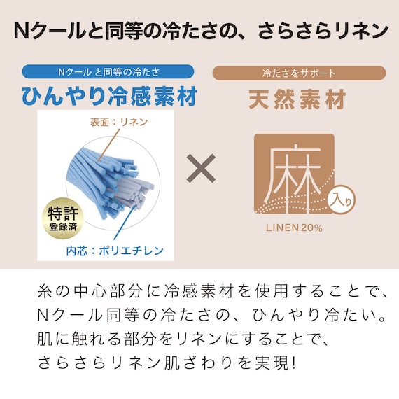 敷きパッド シングル(ヒンヤリリネン S DBL S2521) 4枚目画像