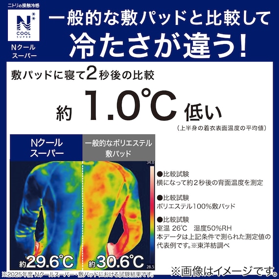両面使える敷パッド シングル(NクールSP S BL S2502) 5枚目画像