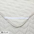 【2点セット】両面使える 敷パッド+ピローパッド GY セミダブル(NクールWSP) 7枚目画像