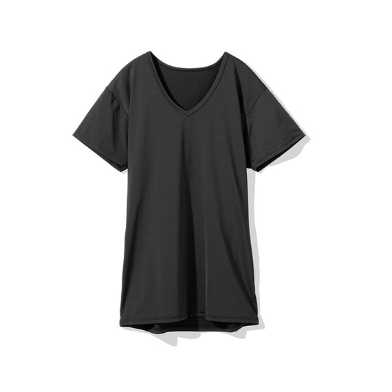 MENS VネックTシャツ(クールSP ne BK 3L) 3枚目画像