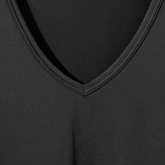 MENS VネックTシャツ(クールSP ne BK 3L) 6枚目画像