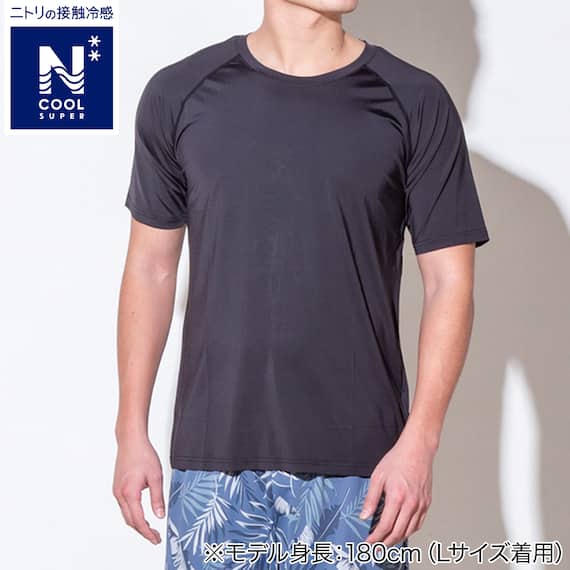 MENS 半袖Tシャツラグランタイプ(クールSP ne BK M) 1枚目画像
