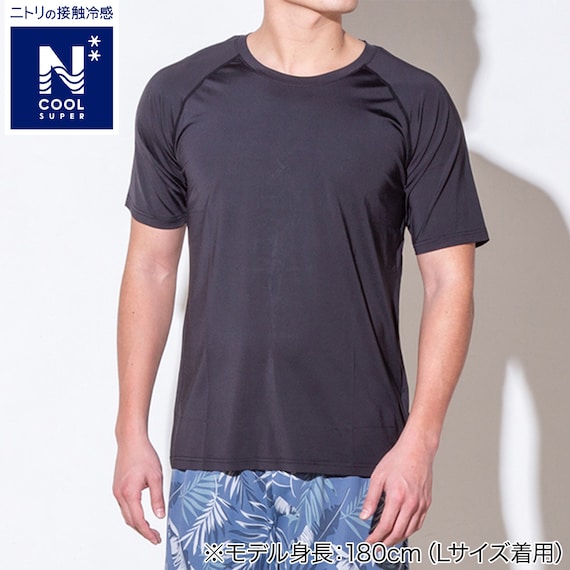 MENS 半袖Tシャツラグランタイプ(クールSP ne BK L) 1枚目画像