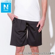 MENS メッシュルームパンツ 5分丈(クール ne BK)