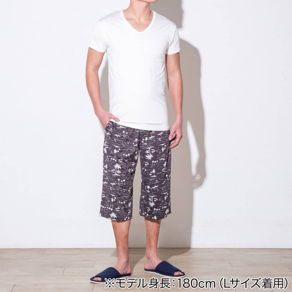 MENS ルームパンツ7分丈(クールSP nep BK LL) | ニトリネット【公式