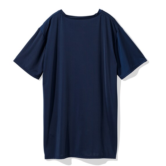 MENS クルーネックTシャツ＋ルームパンツ6分丈 ルームウェアセット(クールSP nes NV 3L) 3枚目画像