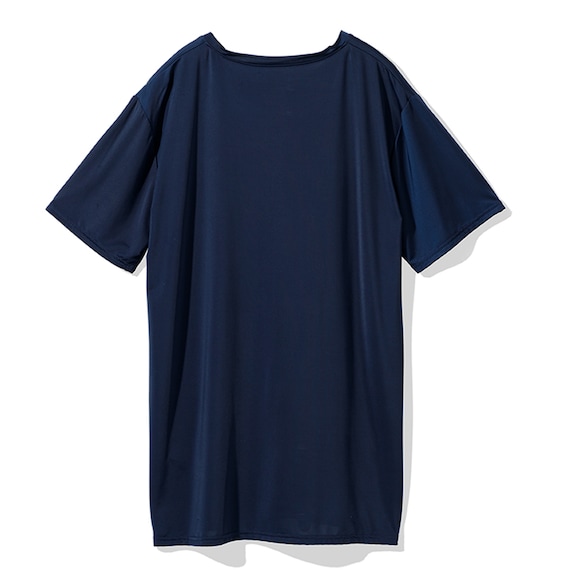 MENS クルーネックTシャツ+ルームパンツ6分丈 ルームウェアセット(クールSP nes NV 3L) 3枚目画像