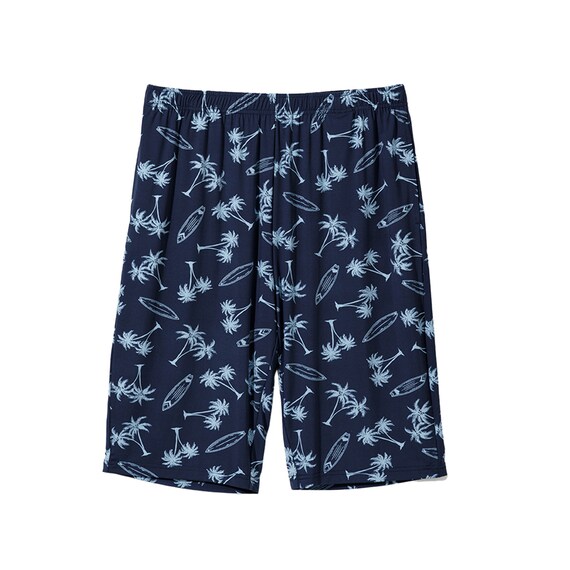 MENS クルーネックTシャツ+ルームパンツ6分丈 ルームウェアセット(クールSP nes NV 3L) 7枚目画像