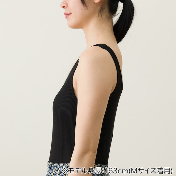 WOMENS リブタンクブラトップ(クールSP eBK M) 5枚目画像