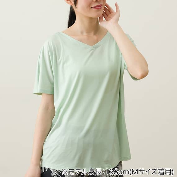 WOMENS ドルマンTシャツ 前後2way(クールSP ne GR M) 9枚目画像