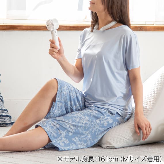 WOMENS ドルマンTシャツ 前後2way(クールSP ne BL L) 3枚目画像