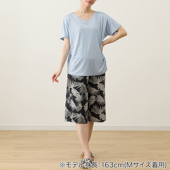 WOMENS ドルマンTシャツ 前後2way(クールSP ne BL L) 5枚目画像