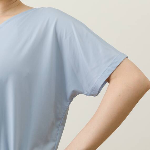 WOMENS ドルマンTシャツ 前後2way(クールSP ne BL L) 10枚目画像