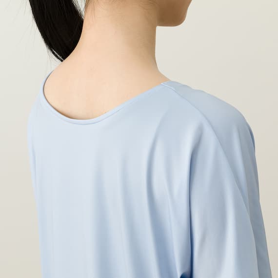 WOMENS ドルマンTシャツ 前後2way(クールSP ne BL L) 12枚目画像