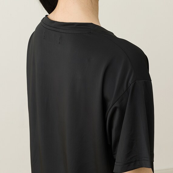 WOMENS Tシャツ+ルームパンツ7分丈ルームウェアセット(クール nep BK M) 11枚目画像