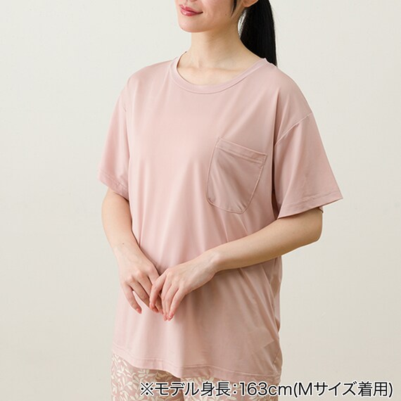 WOMENS Tシャツ+ルームパンツ7分丈ルームウェアセット(クール nep PC M) 5枚目画像