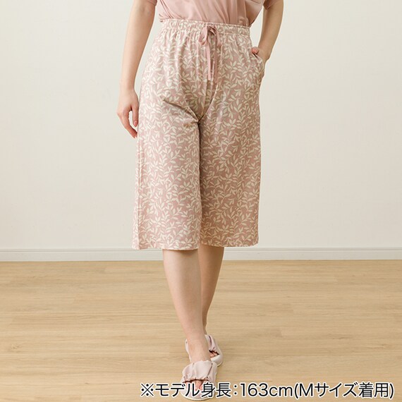 WOMENS Tシャツ+ルームパンツ7分丈ルームウェアセット(クール nep PC M) 12枚目画像