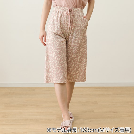 WOMENS Tシャツ+ルームパンツ7分丈ルームウェアセット(クール nep PC M) 12枚目画像