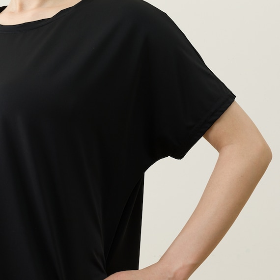 WOMENS Tシャツ+ルームパンツ7分丈 ルームウェアセット(クールSP ney BK M) 9枚目画像