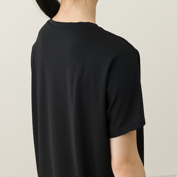 WOMENS Tシャツ+ルームパンツ7分丈 ルームウェアセット(クールSP ney BK M) 11枚目画像