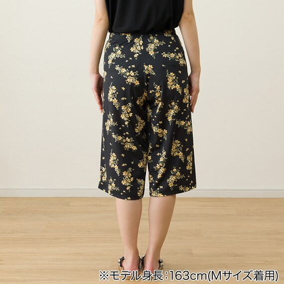 WOMENS Tシャツ+ルームパンツ7分丈 ルームウェアセット(クールSP ney BK M) 14枚目画像