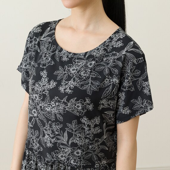 WOMENS ギャザー付きワンピース(クールSP ne BK M-L) 5枚目画像