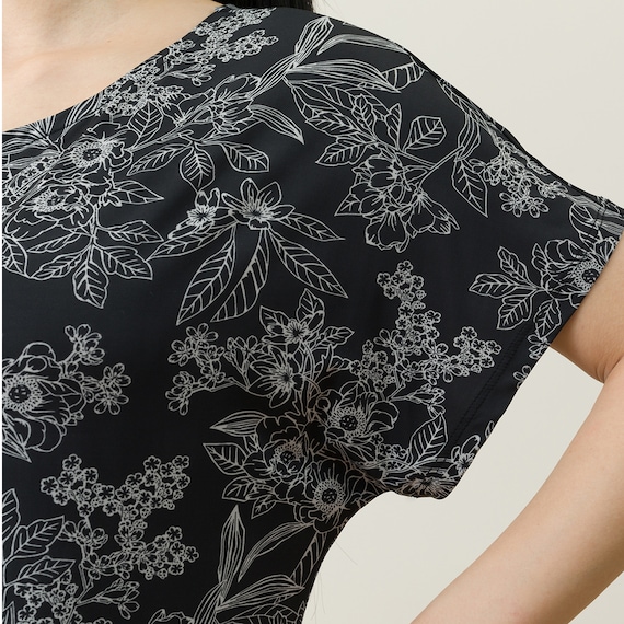 WOMENS ギャザー付きワンピース(クールSP ne BK M-L) 6枚目画像