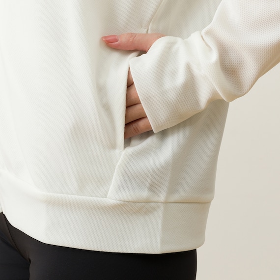 WOMENS UVカットメッシュパーカー(クール ne WH M) 8枚目画像