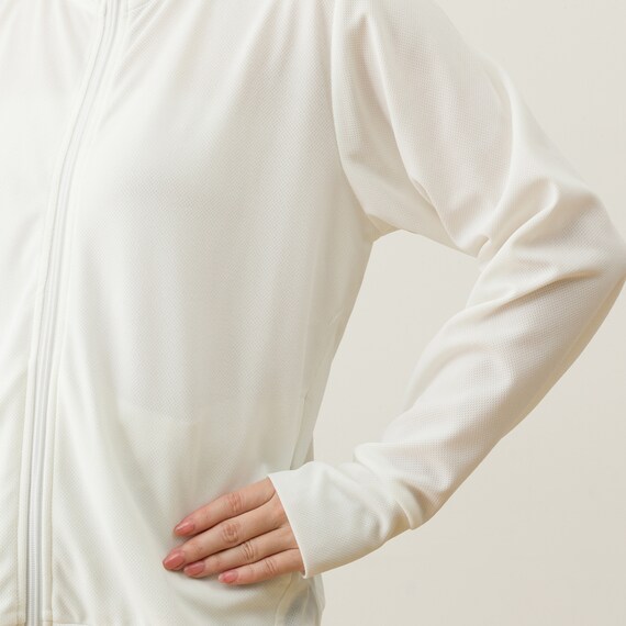 WOMENS UVカットメッシュパーカー(クール ne WH M) 9枚目画像