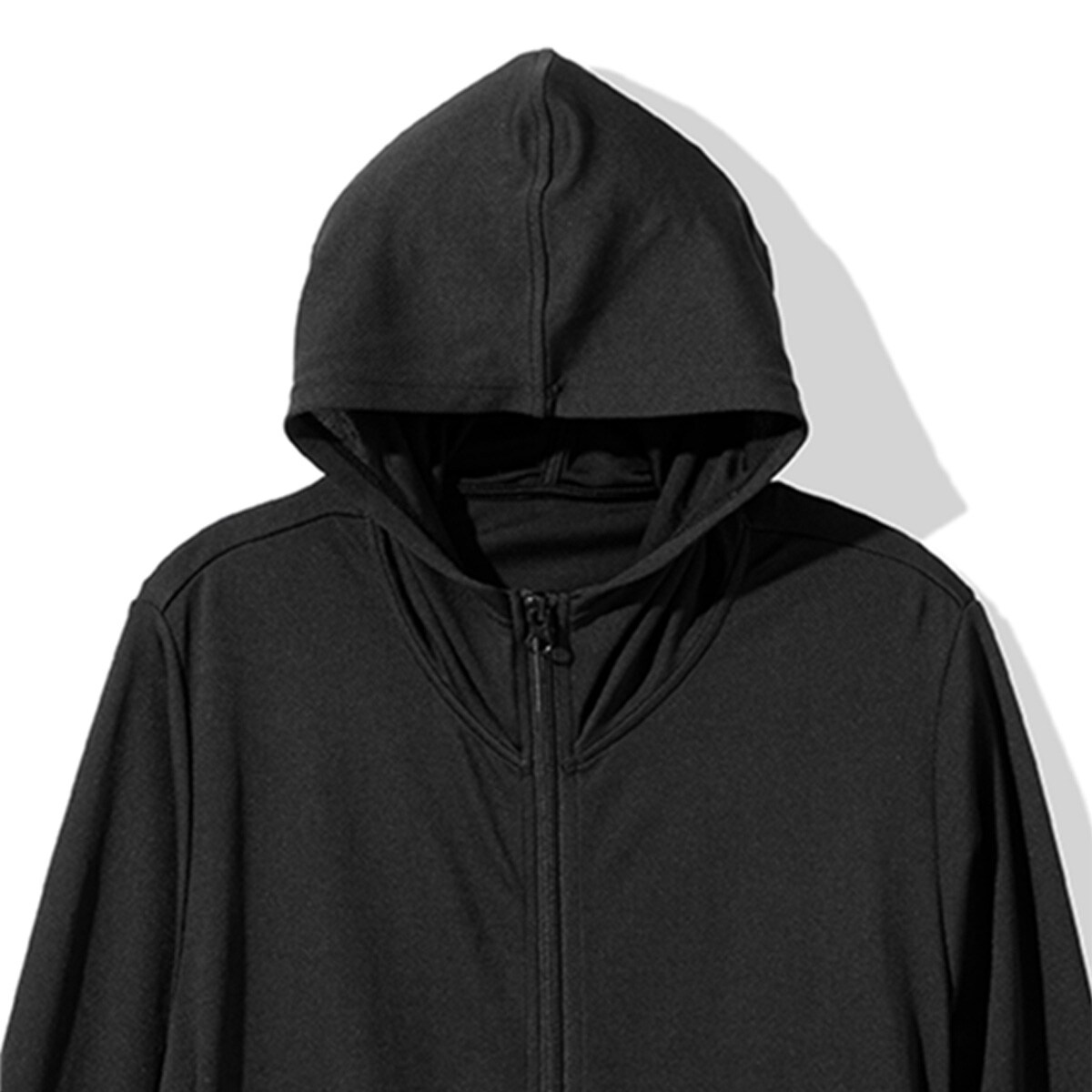 【美品】elu. UVcut パーカー 黒 Daisy gather peplum UVcut sheer Parker -black-