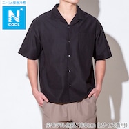MENS 縦横伸びオープンカラーシャツ(クール CGne)