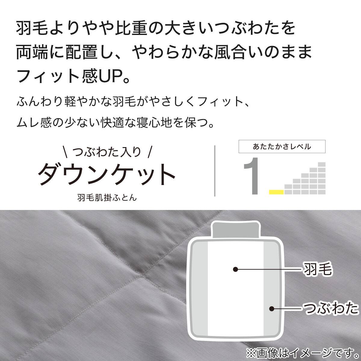 ダウンケット つぶ綿入り セミダブル(GY K2501 SD) | ニトリネット