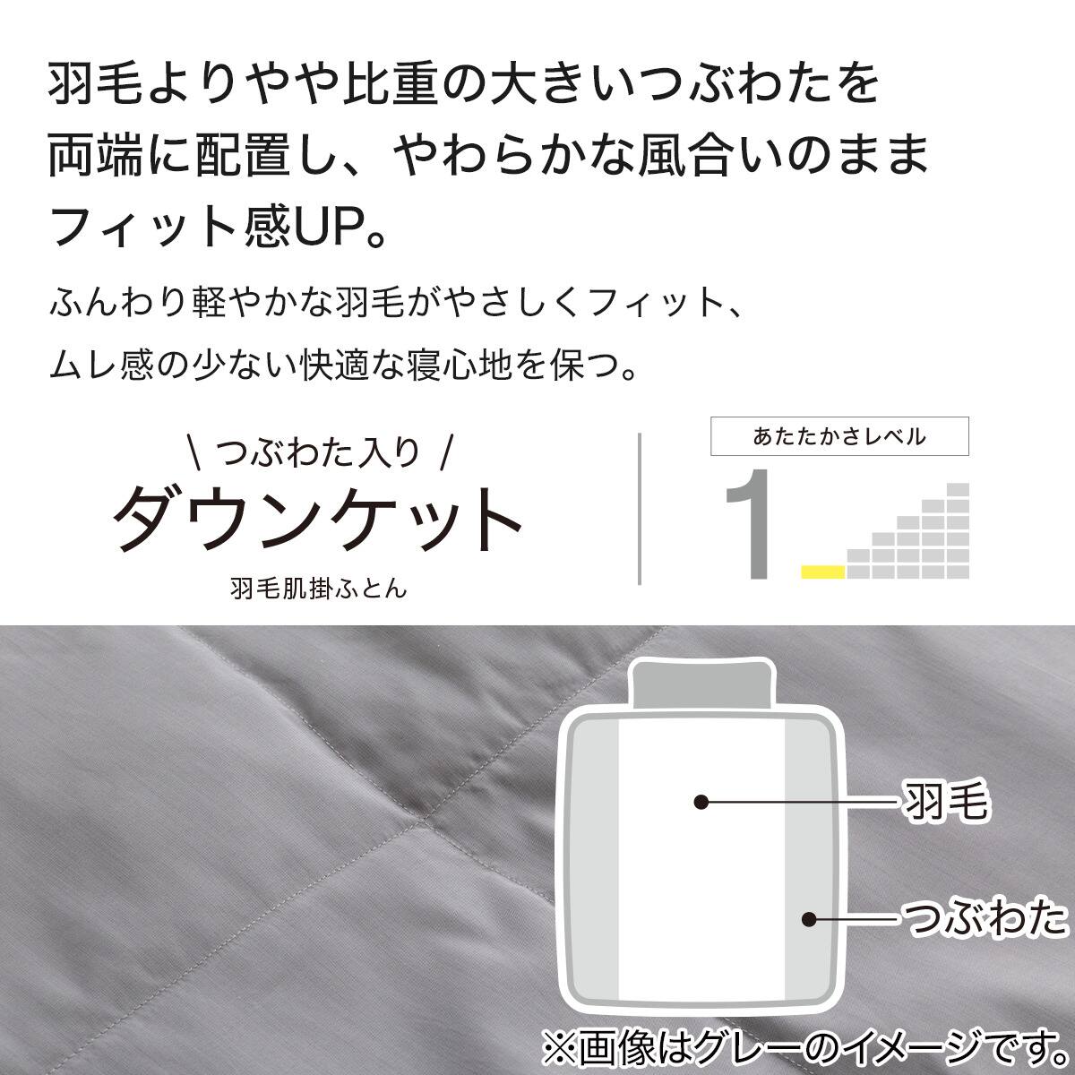 ダウンケット つぶ綿入り セミダブル(BL K2502 SD) | ニトリネット