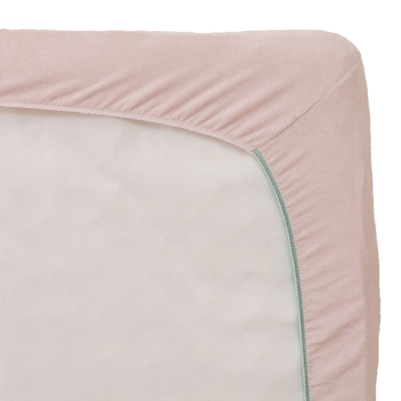 たて・よこストレッチNフィットシーツ スモールシングル-シングル(綿パイルN2 ライトローズ SS-S) 9枚目画像