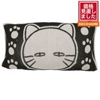 のびのびパイルまくらカバー(デコネコ ブラック) 1枚目画像